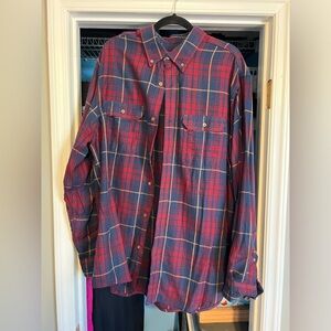 Mens George’s Red and Blue Flannel